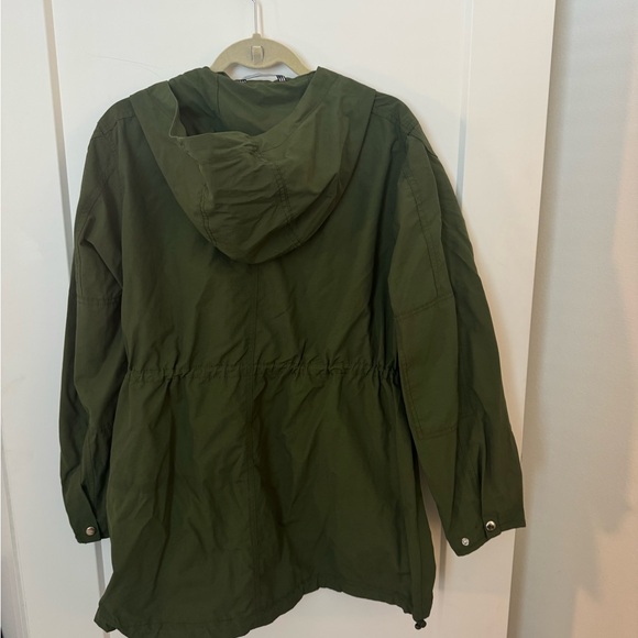J. Crew Forest Green Rain Jacket - Picture 3 of 3